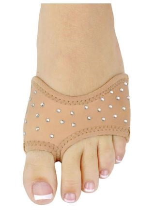 Danshuz Tan Ladies Neoprene Solid Color Half Sole wtih Rhinestones 6421