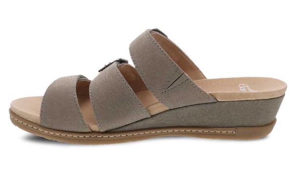 Dansko Allyson Stone Milled Nubuck Womens Slide On Sandals 1530-790300