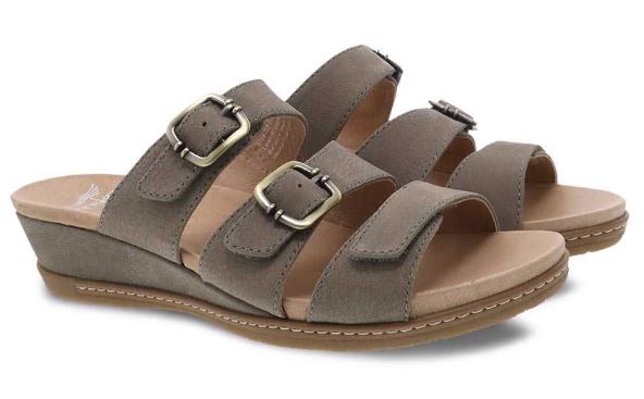 Dansko Allyson Stone Milled Nubuck Womens Slide On Sandals 1530-790300