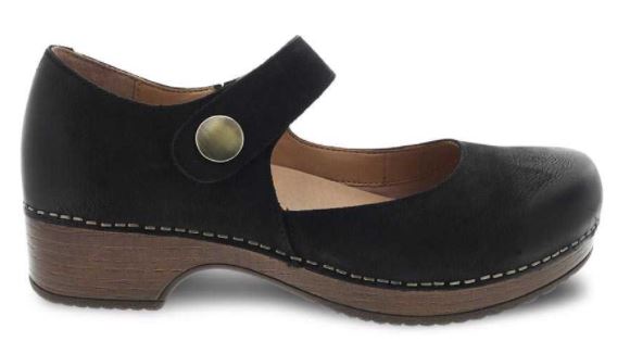 Dansko Beatrice Black Burnished Nubuck Womens Comfort Shoes 9423-477800
