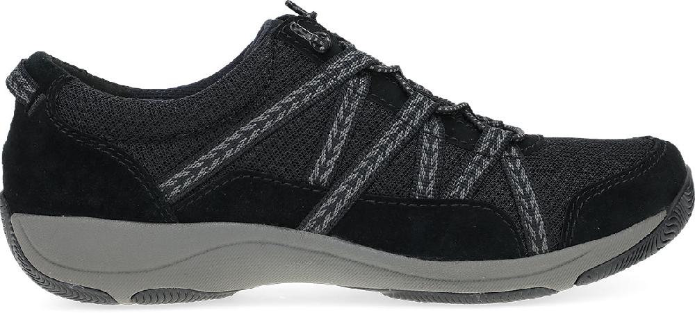 Dansko Black/Black Suede Harlyn Wide Width Women's Sneakers 4856-100210