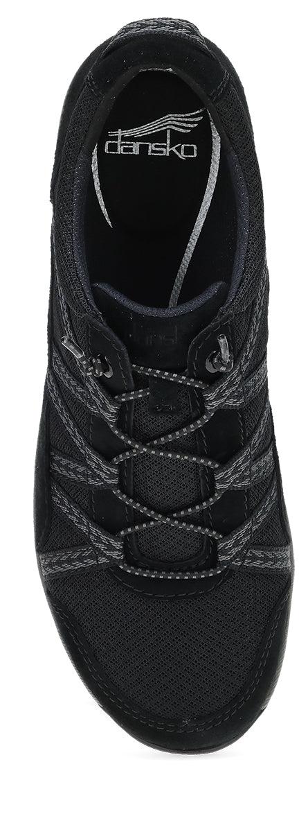 Dansko Black/Black Suede Harlyn Wide Width Women's Sneakers 4856-100210