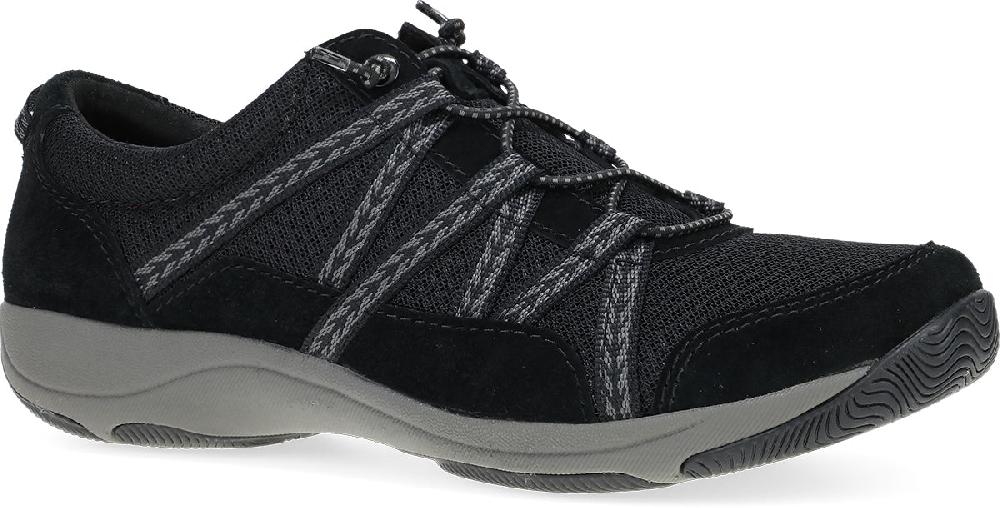 Dansko Black/Black Suede Harlyn Wide Width Women's Sneakers 4856-100210