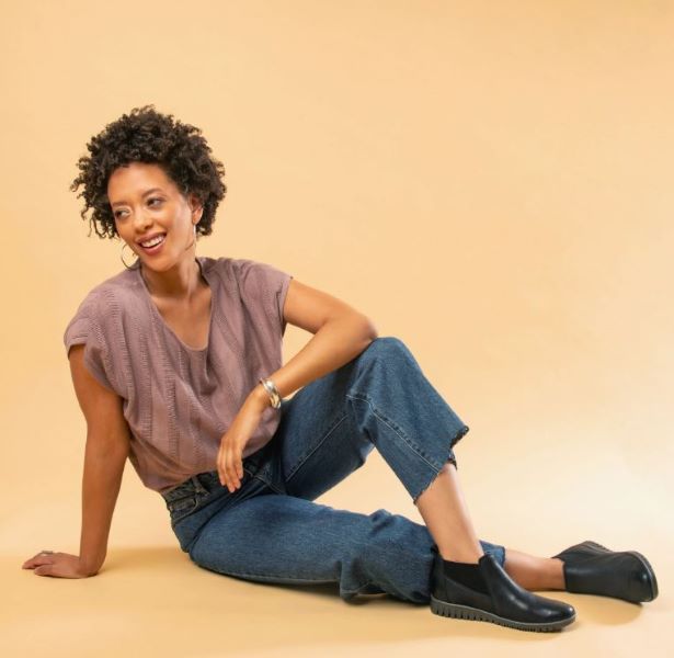 Dansko Black Burnished Louisa Women's Calf Booties 9143-507800