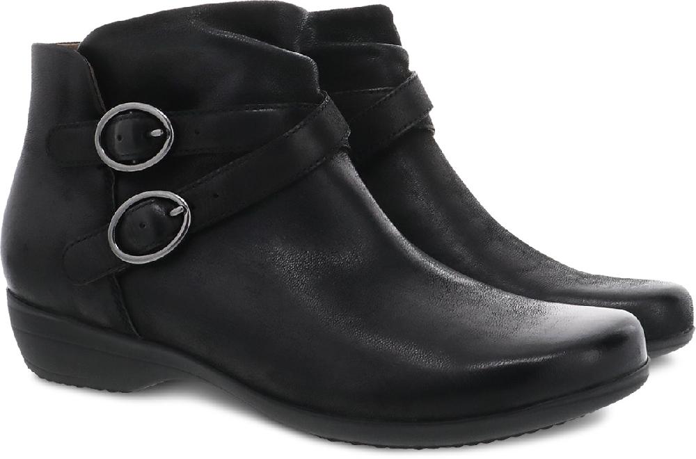 Dansko Black Burnished Nubuck Faithe Women's Booties 5508-360200