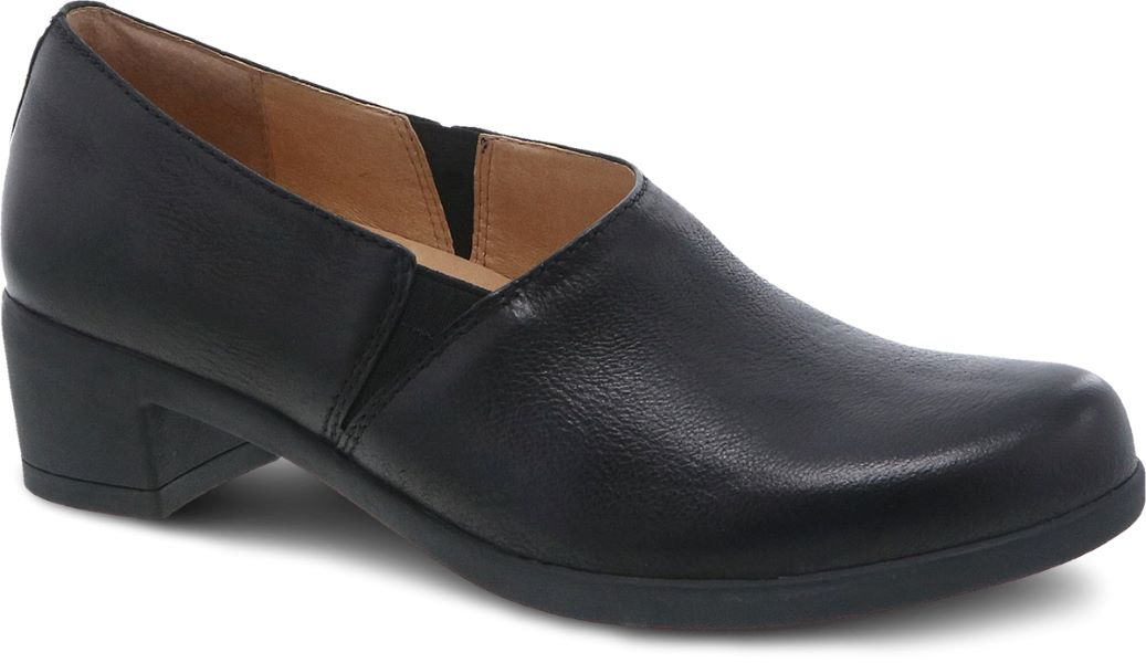 Dansko Black Camdyn Burnished Nubuck Womens Pull On Shoes 3216-100200