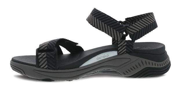 Dansko Black Herringbone Webbing Racquel Womens Casual Sandals 4915-360200