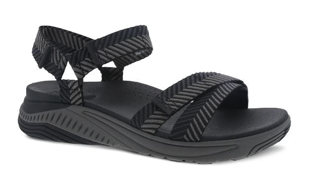 Dansko Black Herringbone Webbing Racquel Womens Casual Sandals 4915-360200