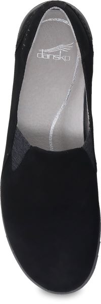 Dansko Black Laraine Waterproof Nubuck Slip-On Womens Sneakers 5905-101000