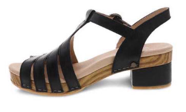 Dansko Black Mara Burnished Calf Ladies Sandals MARA-BLACK
