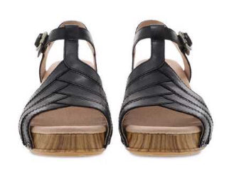 Dansko Black Mara Burnished Calf Ladies Sandals MARA-BLACK