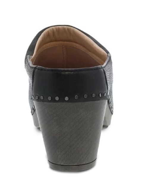 Dansko Black Milled Burnished Sammy Women's Mules 1830-029400
