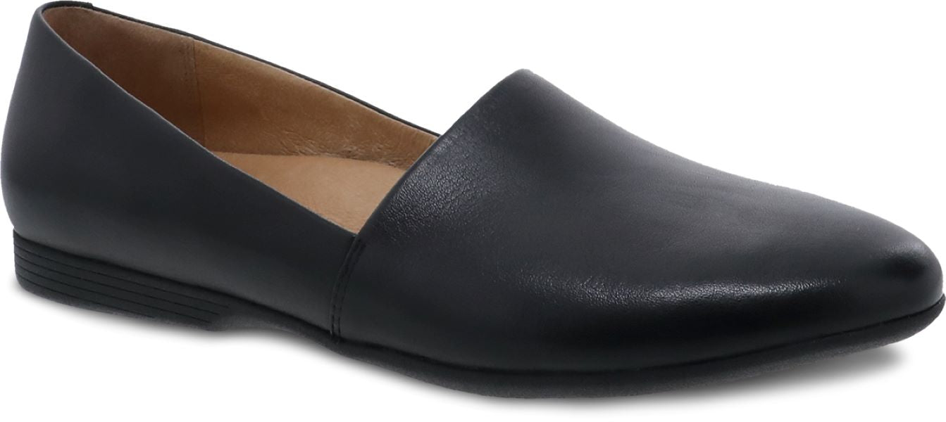 Dansko Black Milled Larisa Womens Flat Shoes 2036-020200