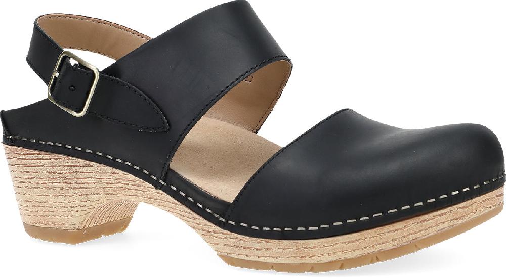 Dansko Black Oiled Pull Up Lucia Women's Mary Jane Shoes 2218-021400