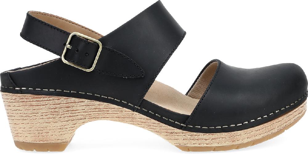 Dansko Black Oiled Pull Up Lucia Women's Mary Jane Shoes 2218-021400