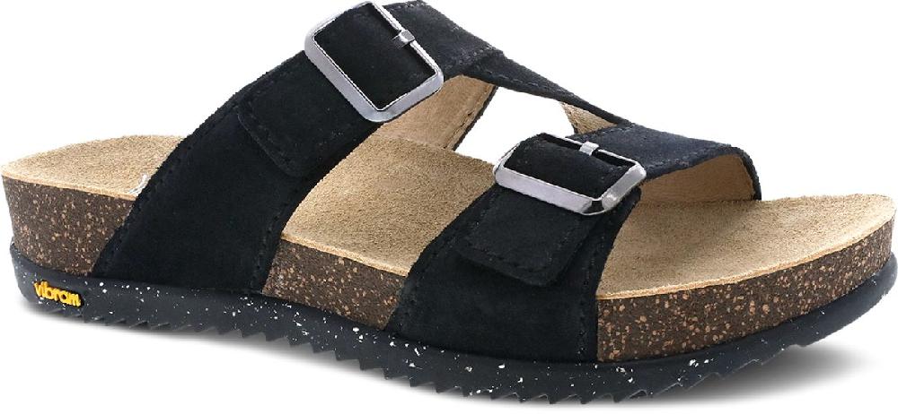 Dansko Black Suede Dayna Women's Sandals 2106-470200