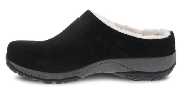 Dansko Black Suede Parson Womens Comfort Slide On Shoes 4356-100210