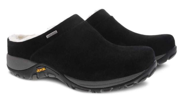 Dansko Black Suede Parson Womens Comfort Slide On Shoes 4356-100210