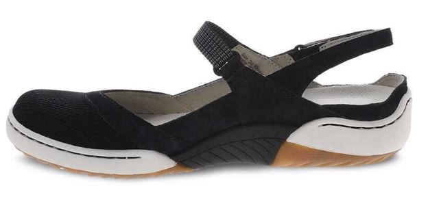 Dansko Black Suede Raeann Adjustbale Strap Womens Comfort Shoe 4426-100300