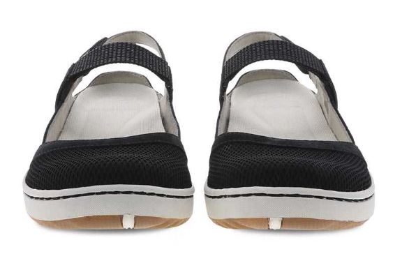 Dansko Black Suede Raeann Adjustbale Strap Womens Comfort Shoe 4426-100300