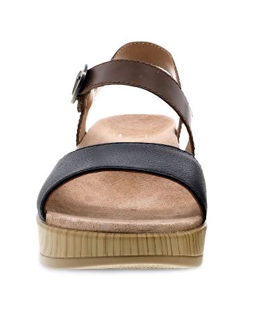 Dansko Black Tumbled Nappa Marjory Womens Comfort Slide Sandals 1022-102200