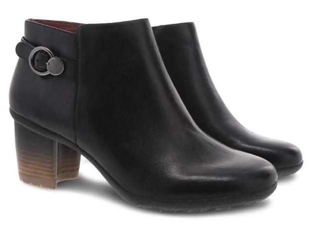 Dansko Black Waterproof Burnished Perry Womens Comfort Short Boots 3331-470200