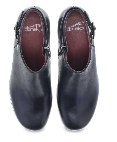 Dansko Black Waterproof Burnished Perry Womens Comfort Short Boots 3331-470200