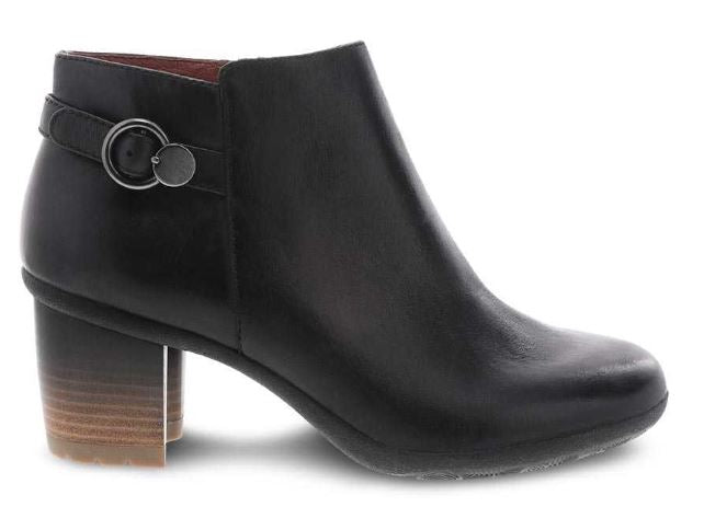 Dansko Black Waterproof Burnished Perry Womens Comfort Short Boots 3331-470200