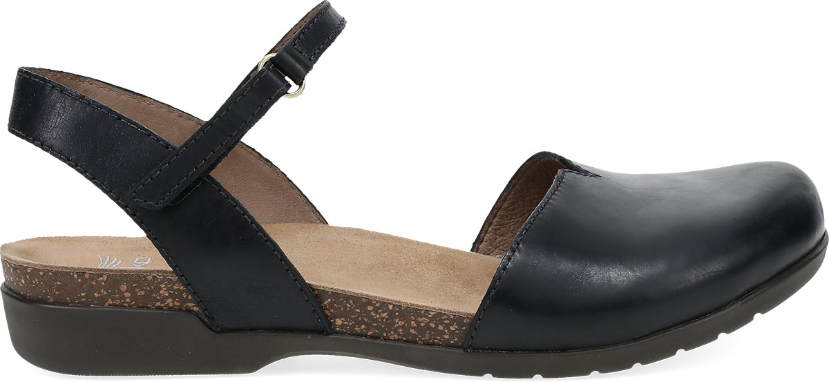 Dansko Black Waxy Burnished Rowan Women's Mary Jane Shoes 6025-475300