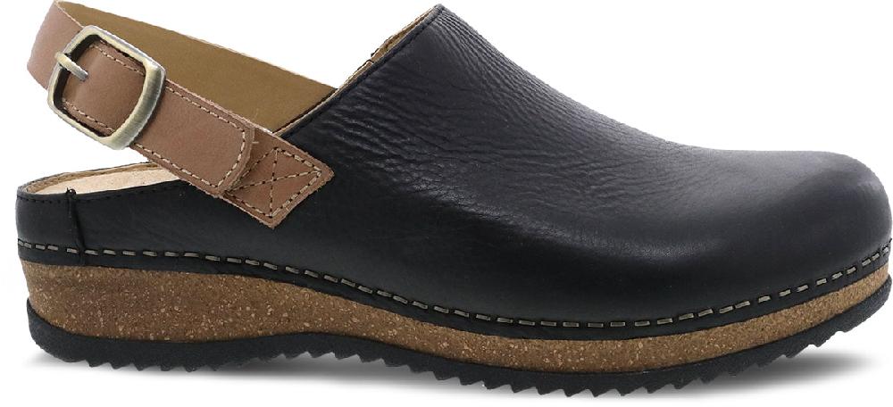 Dansko Black Waxy Milled Merrin Women's Mule Shoes 9605-500200