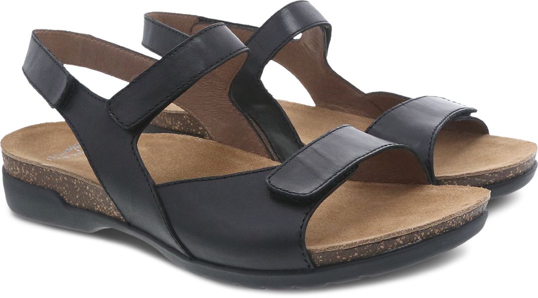Dansko Black Way Burnished Ronda Women's Sandals 6027-470200