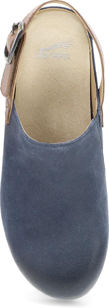 Dansko Blue Burnished Suede Merrin Women's Mule Shoes 9605-545300