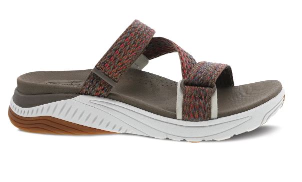 Dansko Brown Multi Webbing Rosette Womens Comfort Sandals 4916-530300