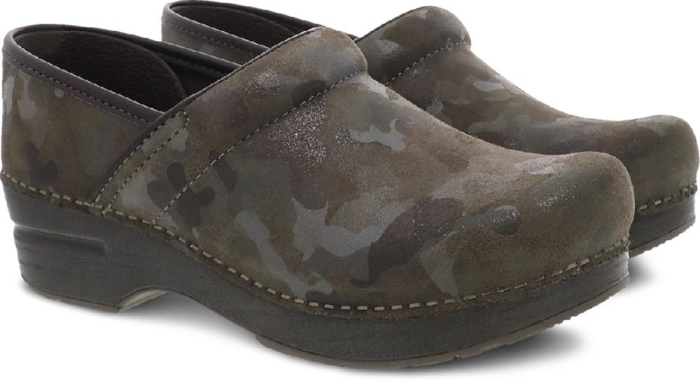 Dansko Camo Suede Professional Clogs 106-989878