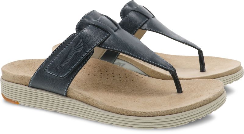 Dansko Cece Denim Burnished Calf Womens Thong Sandals 4610-726100