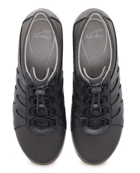Dansko Charcoal Metallic Suede Harlie Womens Comfort Shoes 4851-970397
