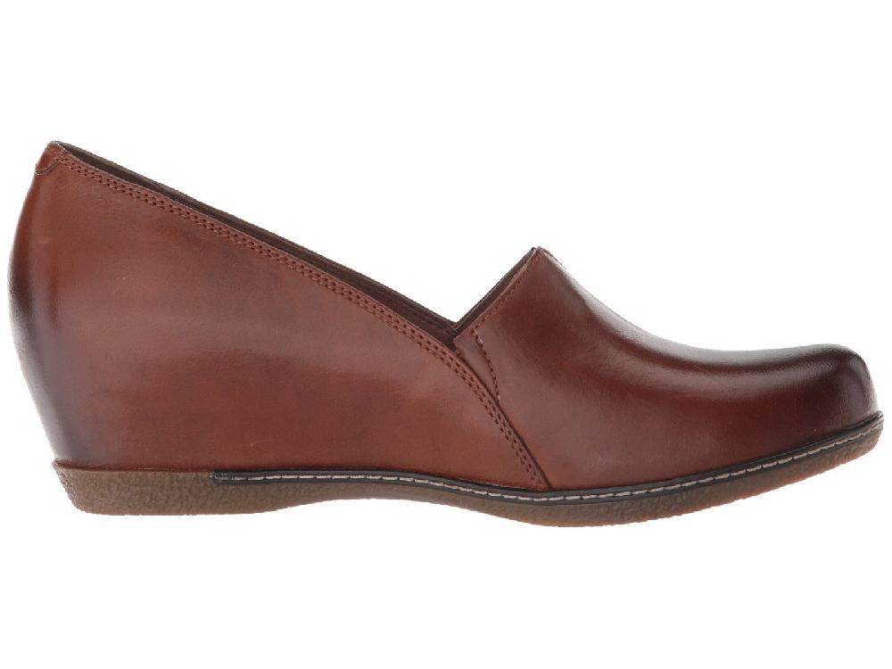 Dansko Chestnut Burnished Liliana Womens Comfort Slip On Shoes 6901-691200