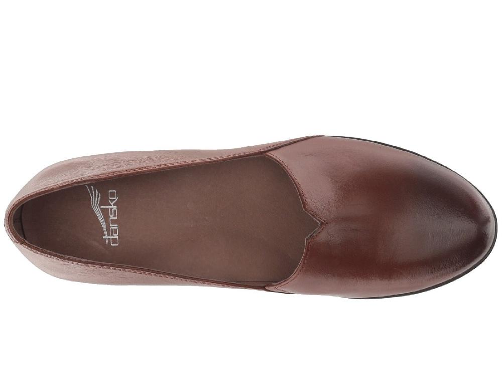 Dansko Chestnut Burnished Liliana Womens Comfort Slip On Shoes 6901-691200