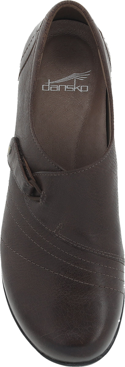 Dansko Chocolate Burnished Calf Franny Women's Shoes 5500-230200