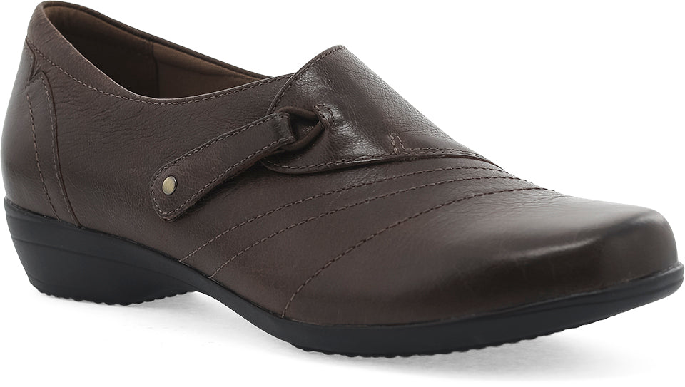 Dansko Chocolate Burnished Calf Franny Women's Shoes 5500-230200