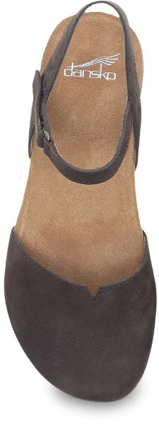 Dansko Chocolate Rowan Milled Nubuck Women's Sandals 6025-455300