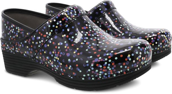 Dansko Confetti Patent LT Pro Womens Clog Shoes 5200-990202