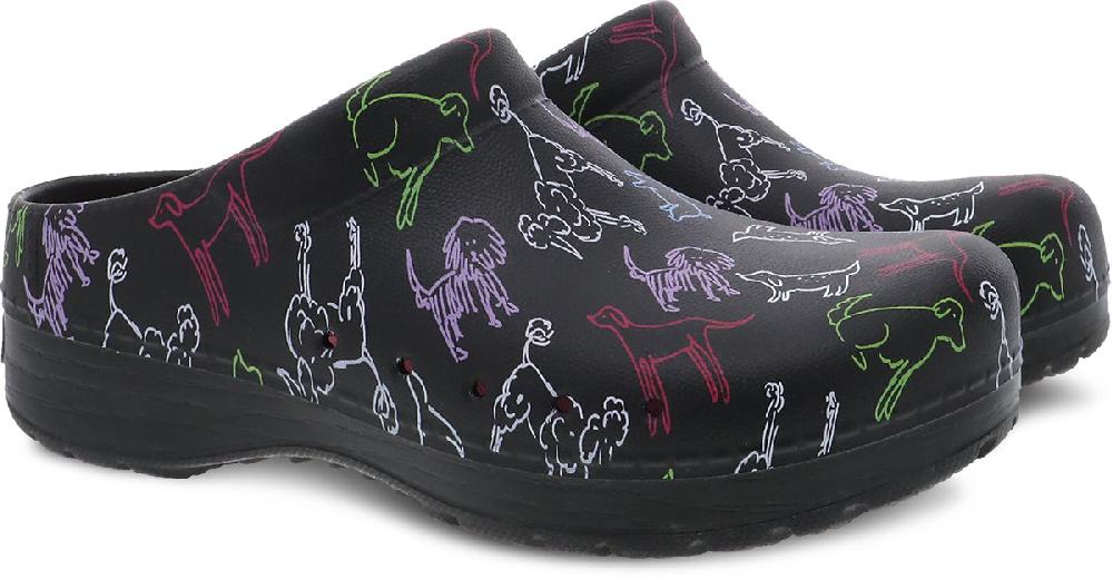 Dansko Dogs Kane Lightweight Molded Open Back Clogs 4145-390200