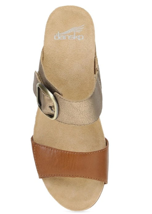 Dansko Gold Tan Leather Shannon Women's Wedge Sandals 10001-300300