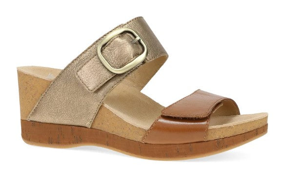 Dansko Gold Tan Leather Shannon Women's Wedge Sandals 10001-300300
