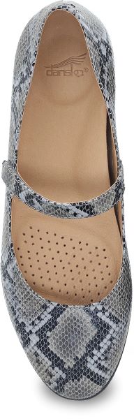 Dansko Grey Snake Lilly Mary Jane Womens Flat Shoes 2039-240200