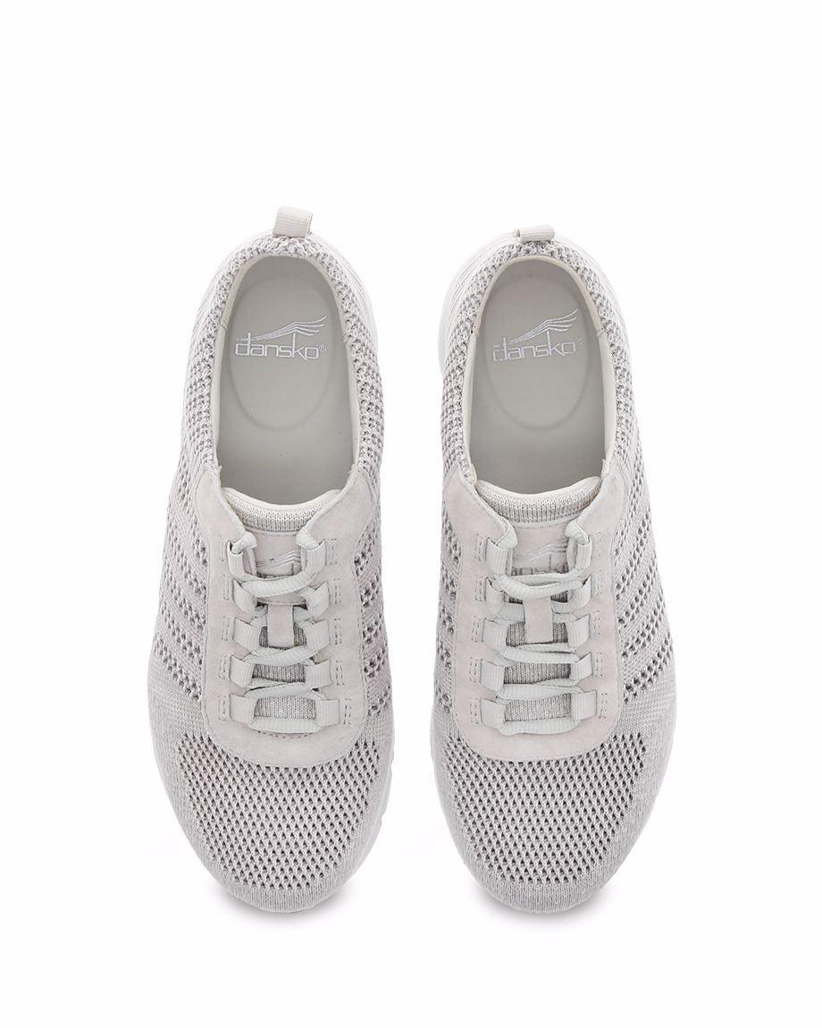Dansko Ivory Adrianne Washed Knit Comfort Casual Lace-Up Sneaker 4455-611861