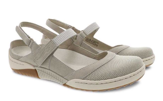 Dansko Ivory Suede Raeann Adjustable Strap Womens Comfort Shoes 4426-650300
