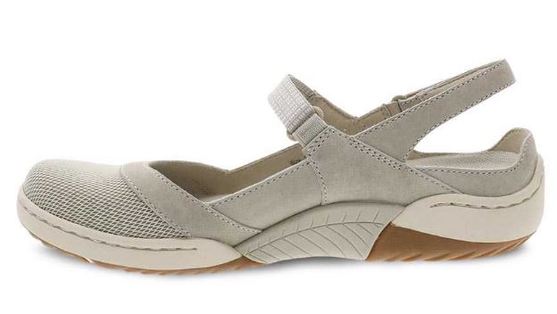 Dansko Ivory Suede Raeann Adjustable Strap Womens Comfort Shoes 4426-650300