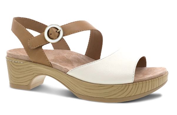 Dansko Ivory Tumbled Nappa Marjory Womens Comfort Sandals 1022-612200